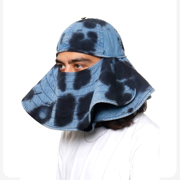 69 Other - 69 Large Sunblock Hat - Denim Cow Print Convertible Hat by sixty-nine.us